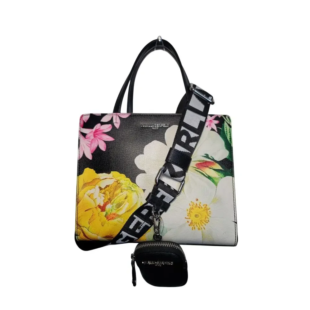Karl Lagerfeld Paris Maybelle Floral Satchel/Crossbody Bag